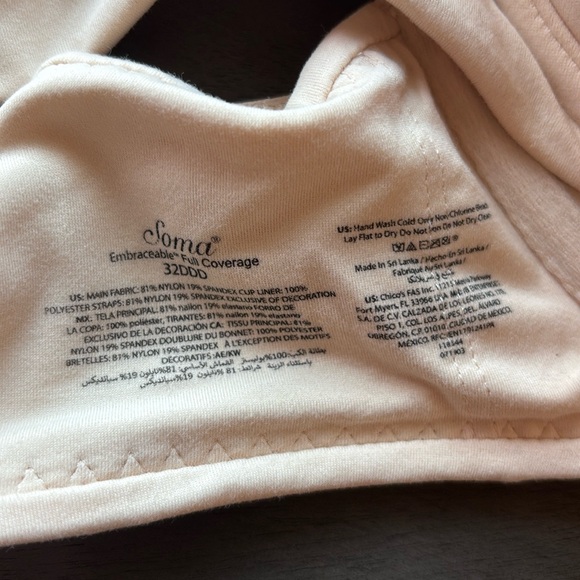 Soma Embraceable Full Coverage Light Nude Bra 32DDD - Picture 5 of 7